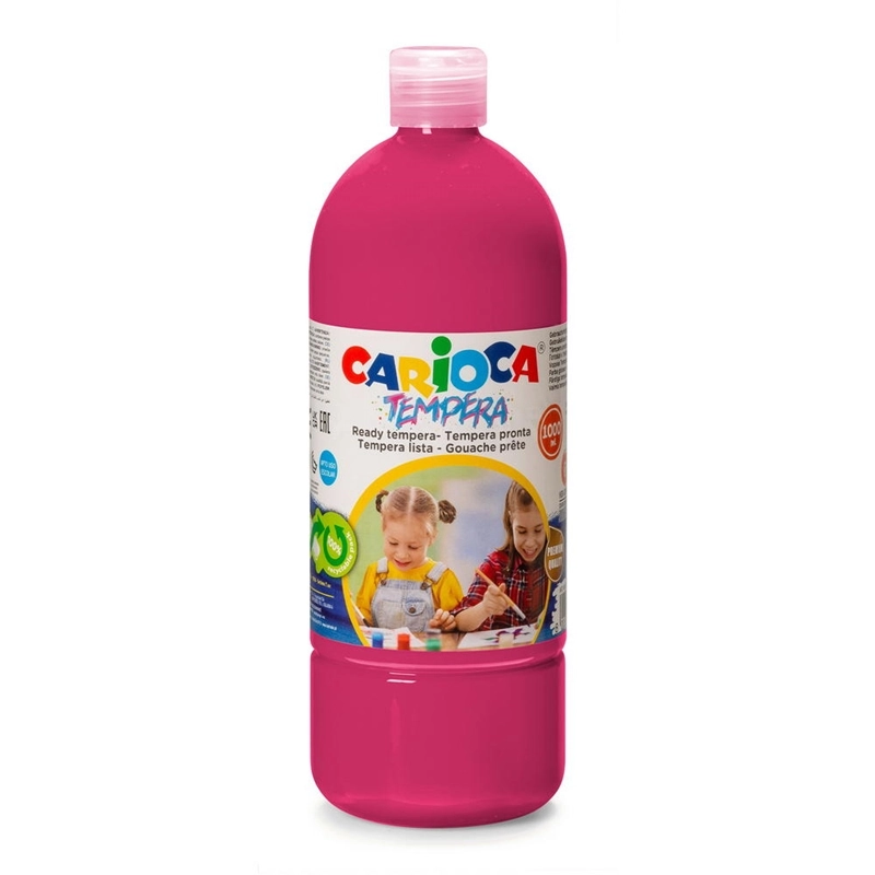 Carioca Tempera Suluboya Süper Yıkanabilir - 1000 Ml Parmak Boya - Fuşya