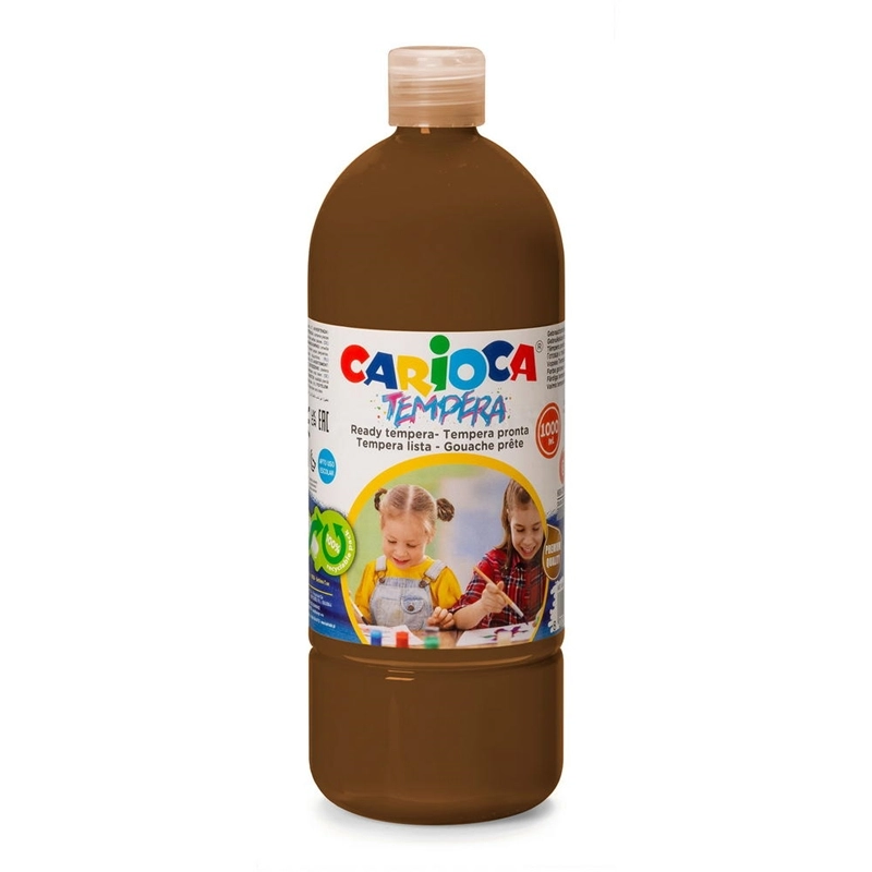 Carioca Tempera Suluboya Süper Yıkanabilir - 1000 Ml Parmak Boya - Kahverengi