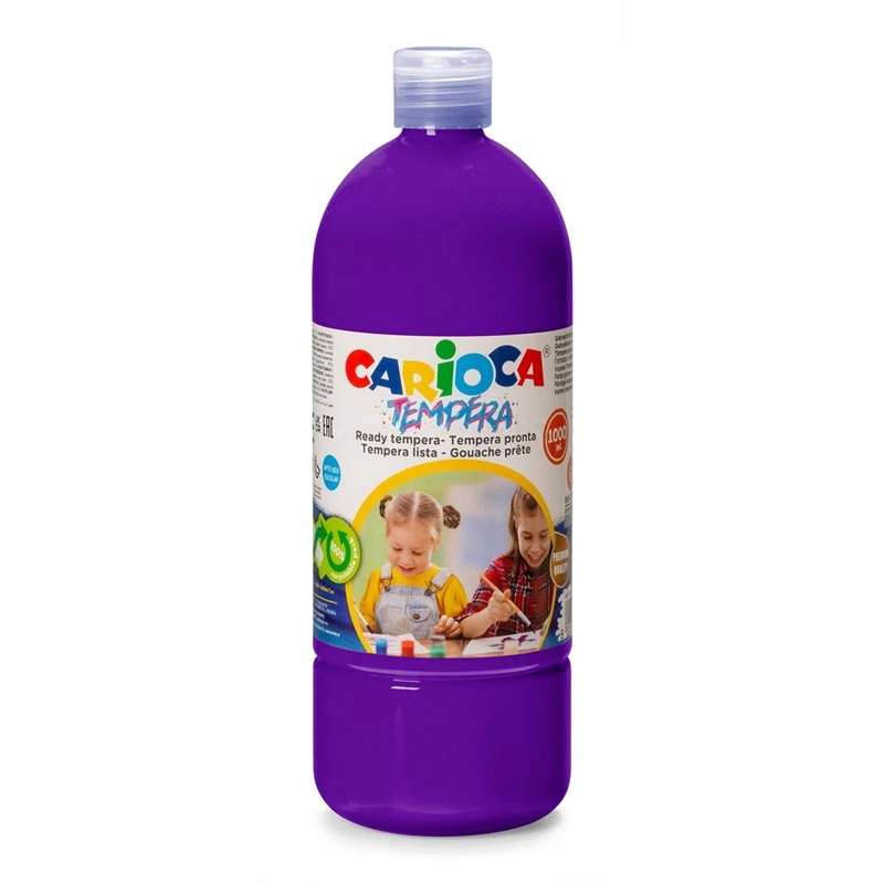Carioca Tempera Suluboya Süper Yıkanabilir - 1000 Ml Parmak Boya - Mor