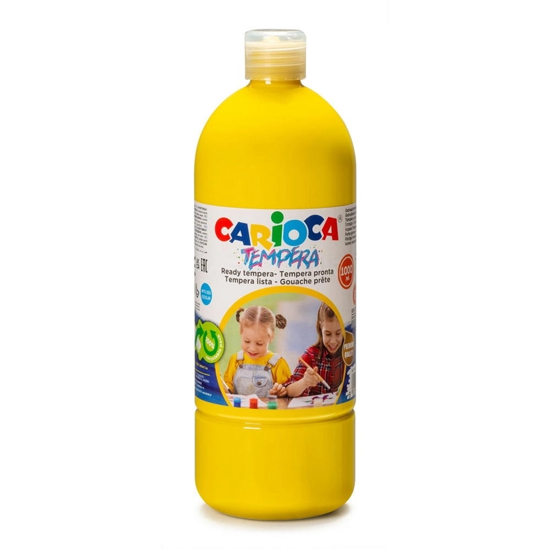 Carioca Tempera Suluboya Süper Yıkanabilir - 1000 Ml Parmak Boya - Sarı