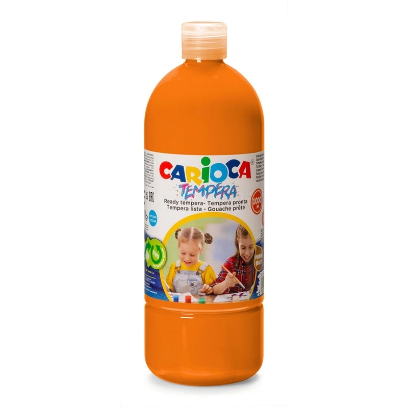 Carioca Tempera Suluboya Süper Yıkanabilir - 1000 Ml Parmak Boya - Turuncu