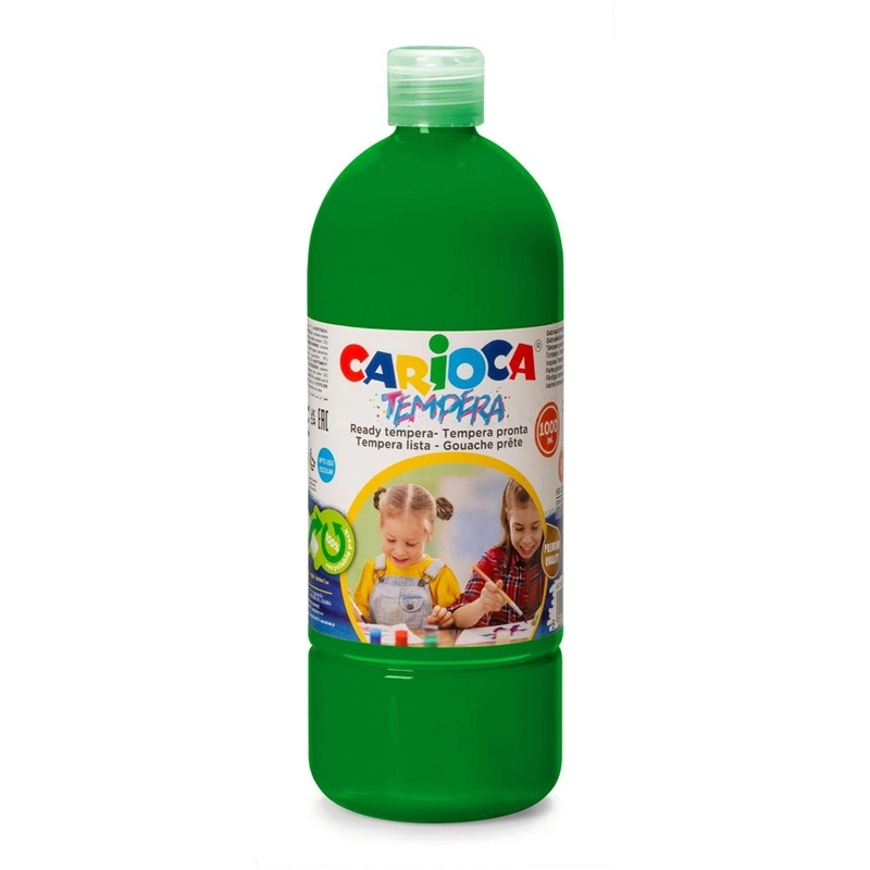 Carioca Tempera Suluboya Süper Yıkanabilir - 1000 Ml Parmak Boya - Yeşil