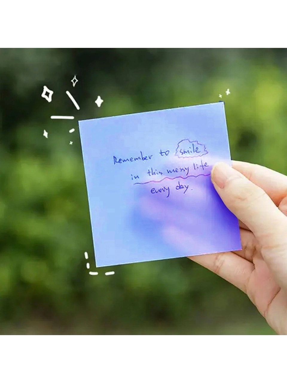 4 Adet Şeffaf Post-it Ebat 75x75 Mm 50 Yaprak - Yapışkanlı Not Kağıdı - Bloknot
