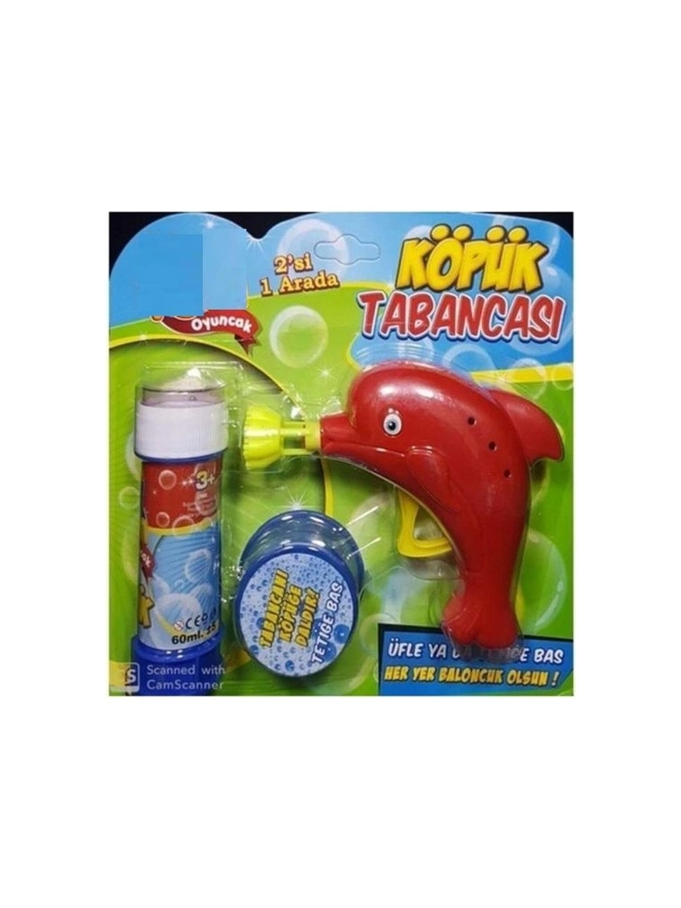 Balık Figürlü Köpük Tabanca - Köpük Baloncuk Likiti 500 ml