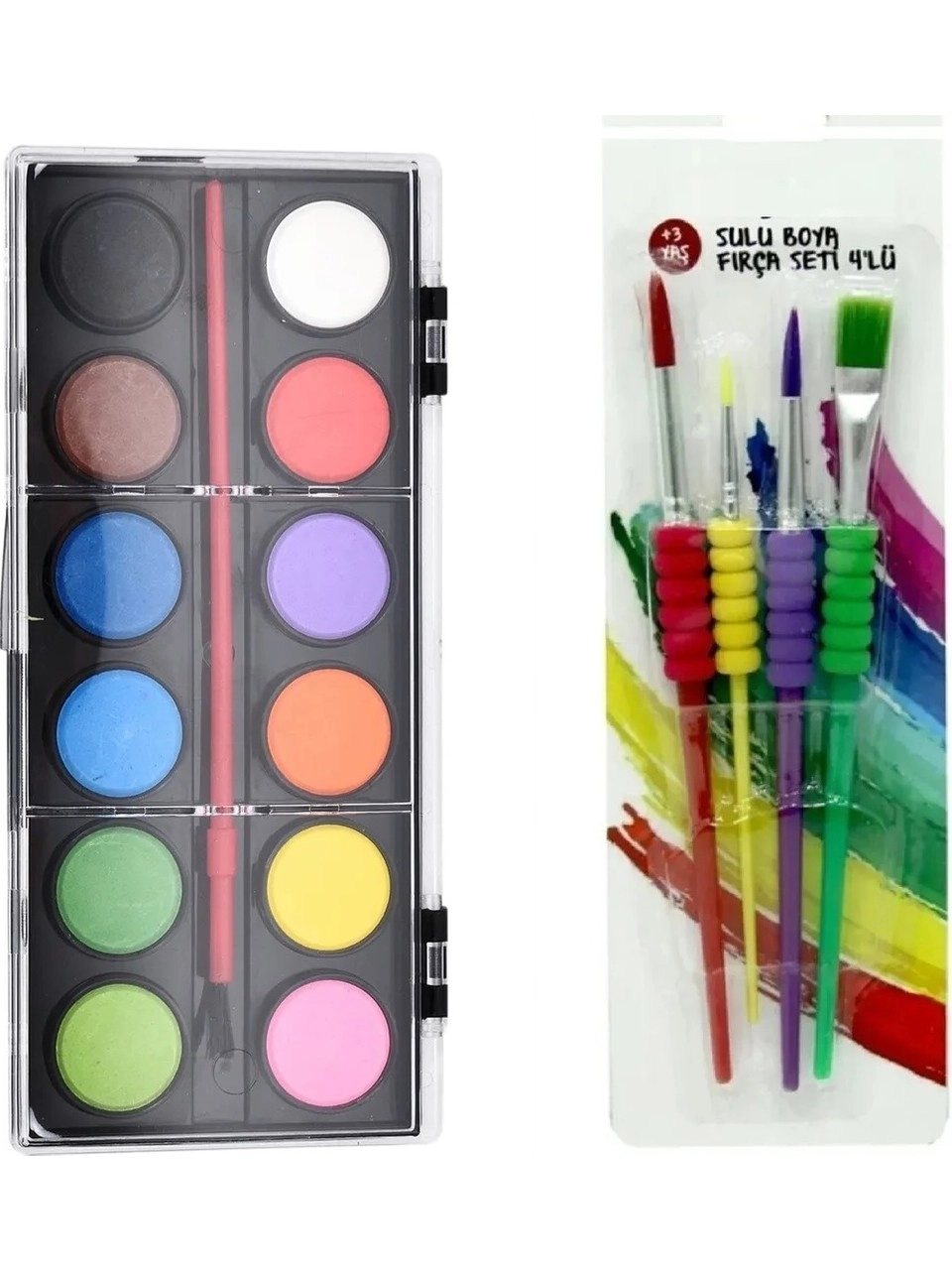 12’li Sulu Boya + 4’lü Fırça Seti