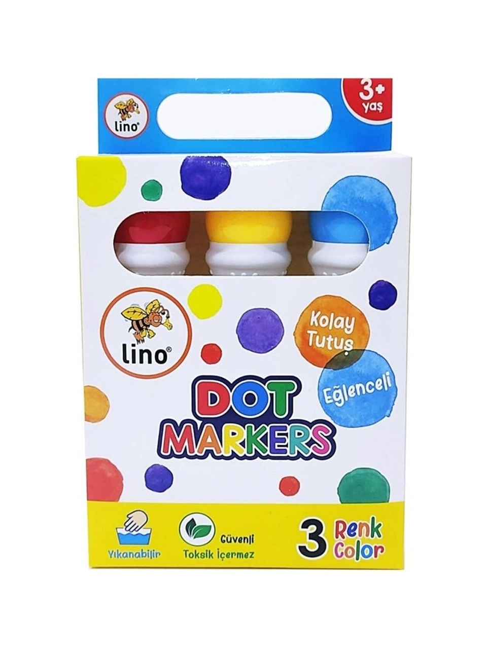 Dot Markers 3’lü Yıkanabilir Kalem ve Boya Kitabı Hayvan