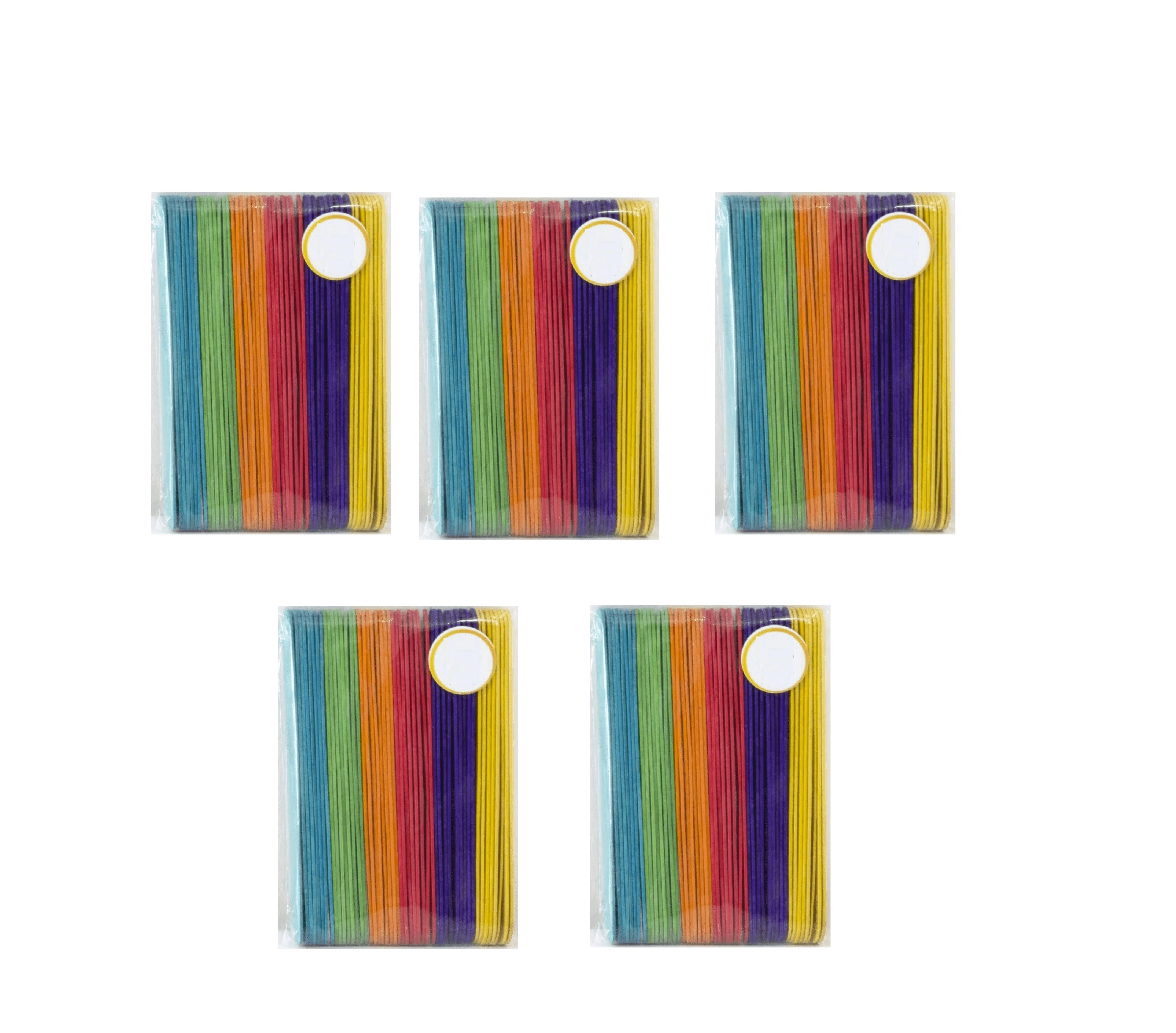 Renkli Ahşap Çubuk, Muayene Çubuğu, Dil ve Etkinlik Çubuğu 11 cm 50’lik 5 Set