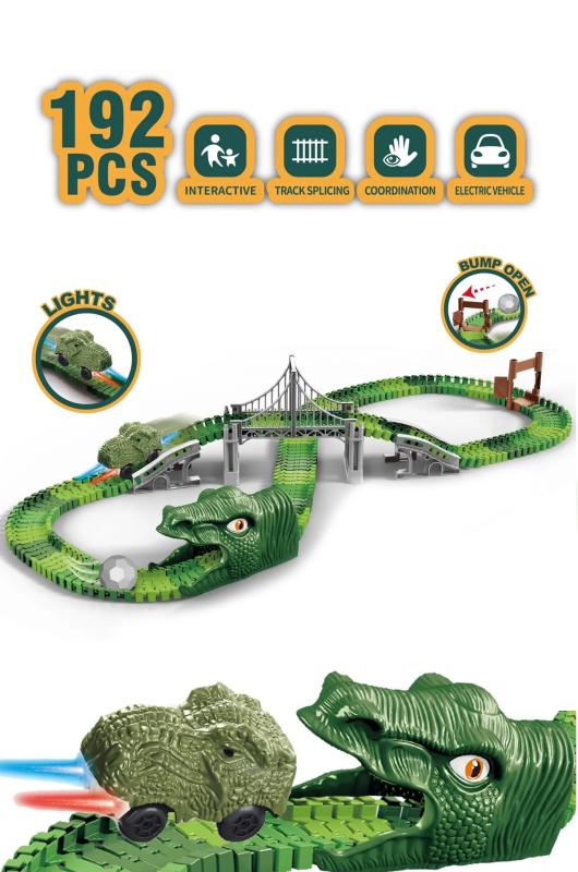 192 Parça Dinozor Temalı Hareketli Raylar Dinozor Araçlı - Dinozor Tracks
