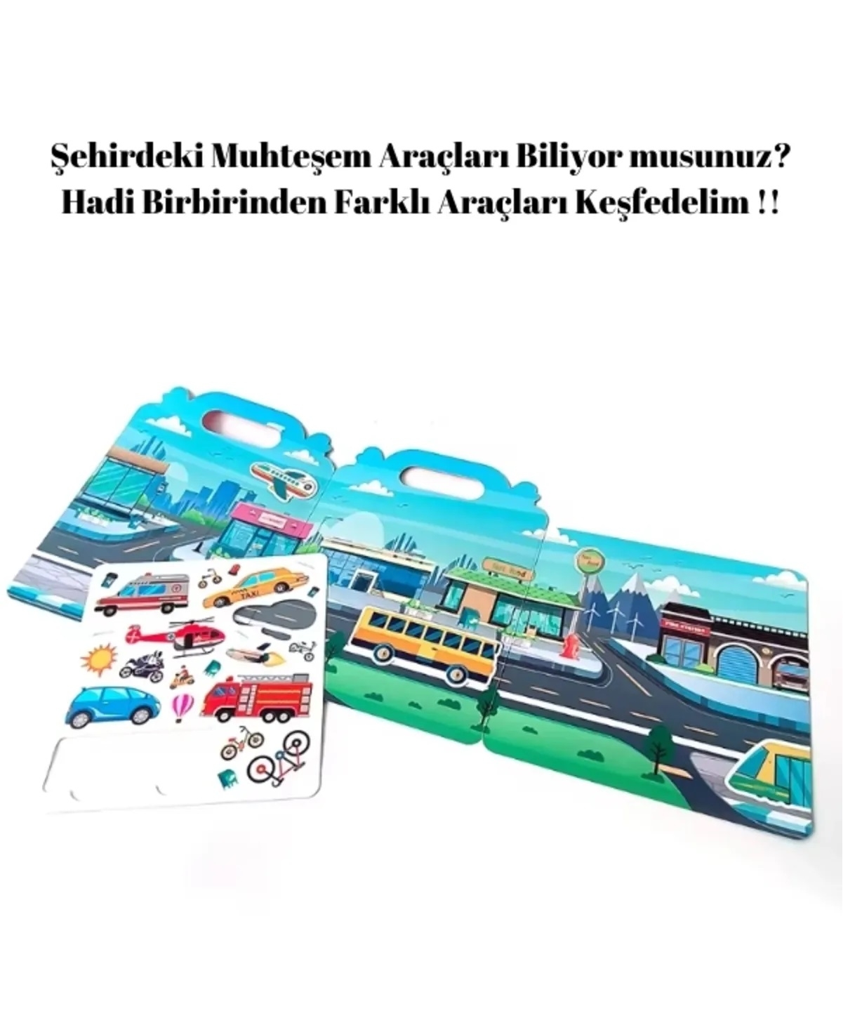 Tekrar Tekrar Kullanılabilen  İlk Sticker Kitabım  VEHICLES - Taşıtlar