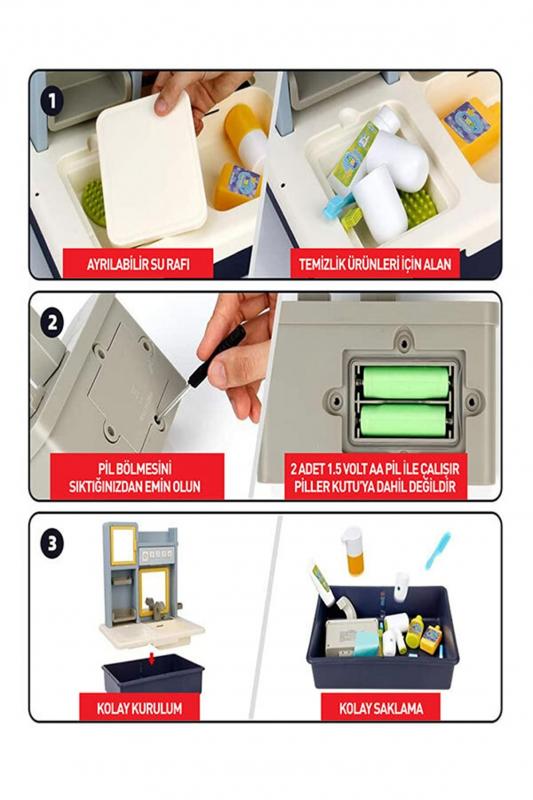 Eğitici Sesli Ve Müzikli Modern Banyo Lavabo