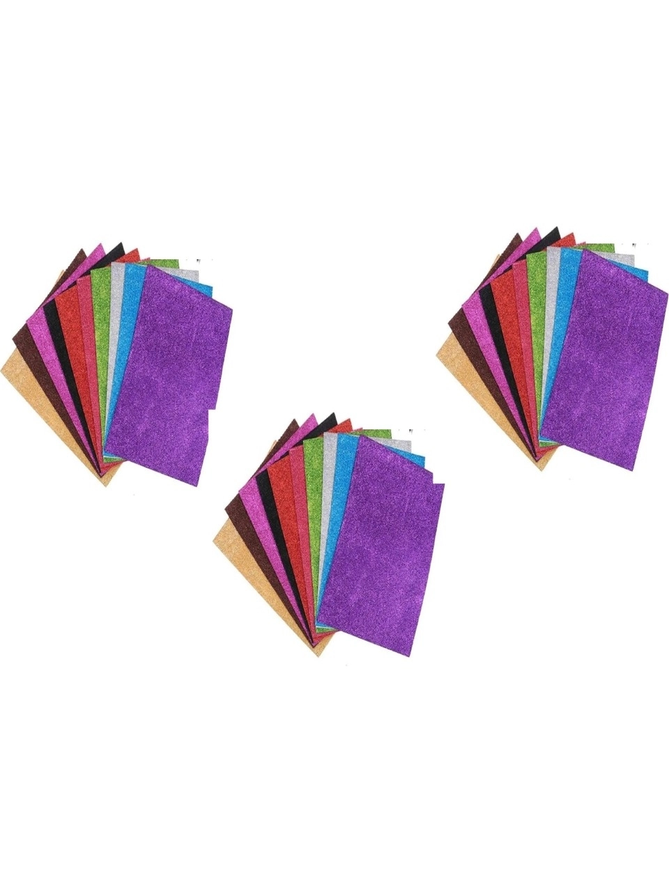 3 Paket Renkli Simli Eva , 20X30 cm 10 Renk Karışık - Anaokulu, Kreş, Okul Öncesi Etkinlik