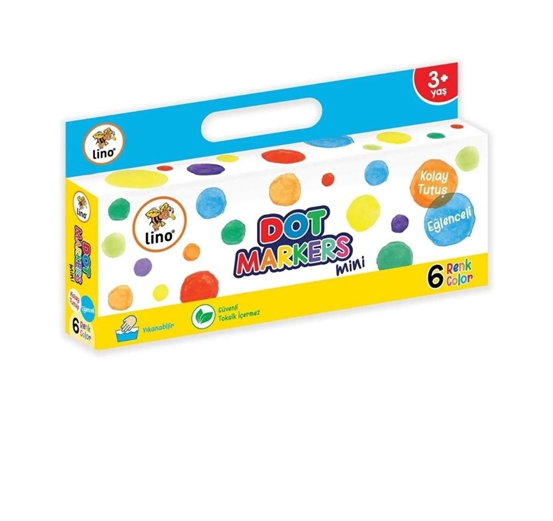 Mini Dot Markers 6’lı Yıkanabilir Kalem ve Boyama Kitabı - Çiftlik