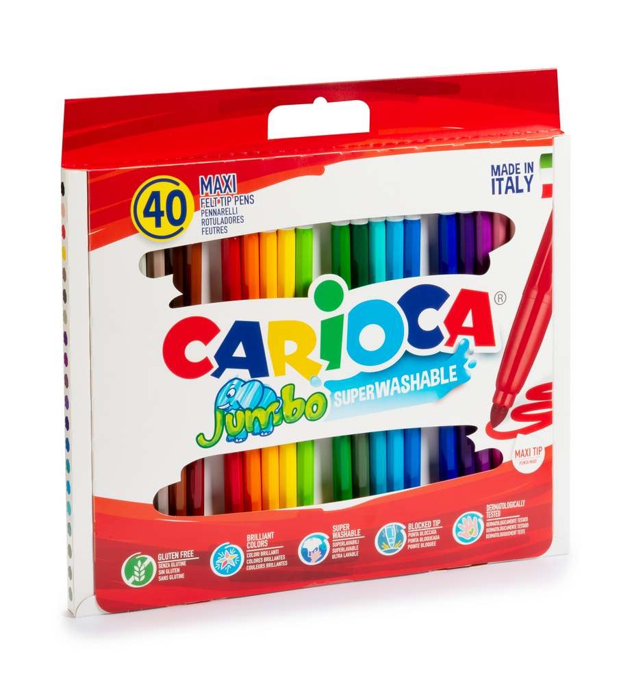 Carioca Jumbo Süper Yıkanabilir Keçeli Boya Kelami 40’lı