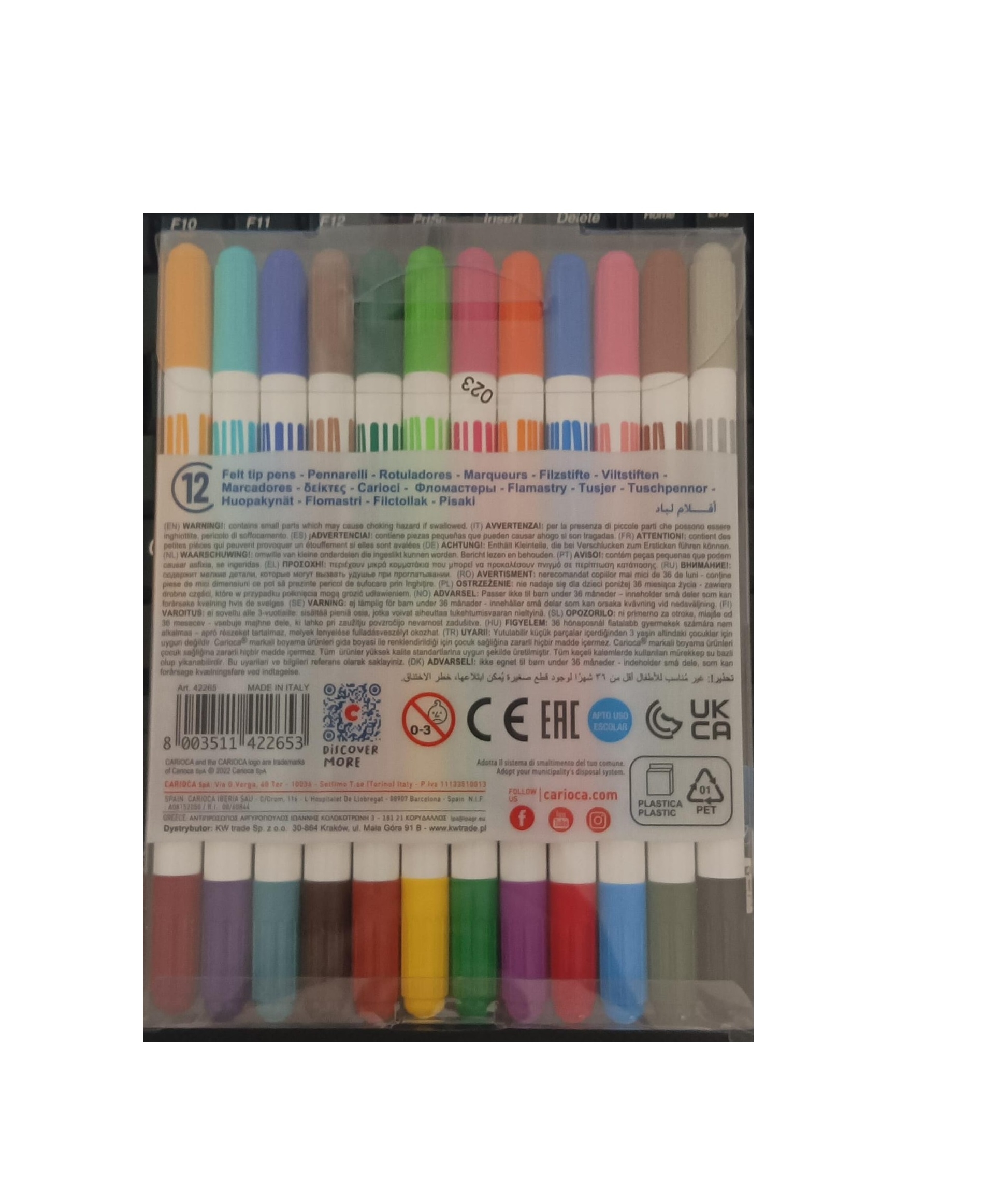 Bicolor Süper Yıkanabilir Çift Uçlu Keçeli Boya Kalemi 12’lİ 24 Renk