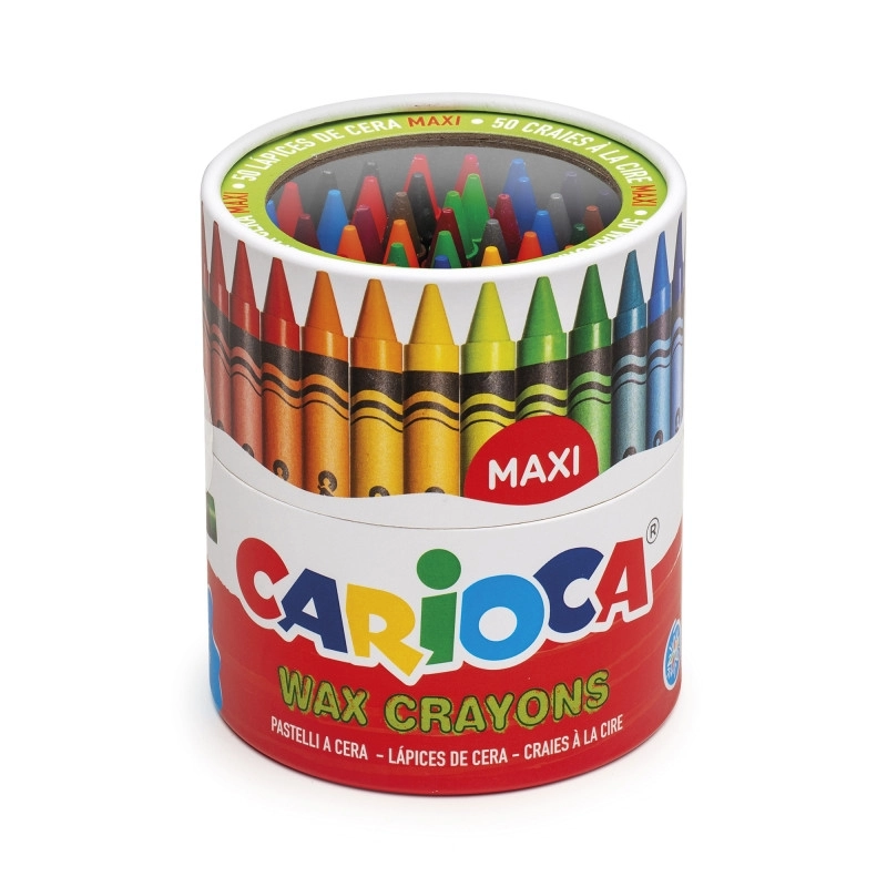 Carioca Wax Maxi Yıkanabilir Pastel Boya Kalemi 50’li
