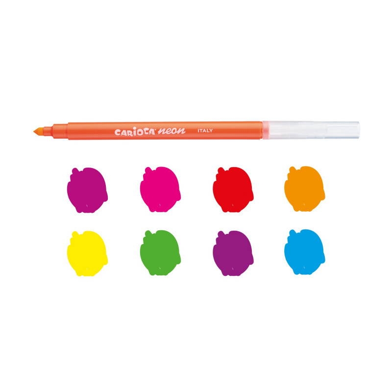 Carioca Neon Yıkanabilir 8’li Keçeli Kalem