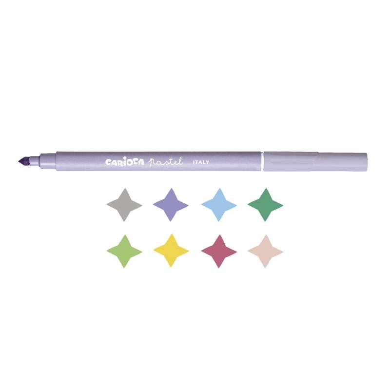 Carioca Pastel Süper Yıkanabilir 8’li Keçeli Kalem