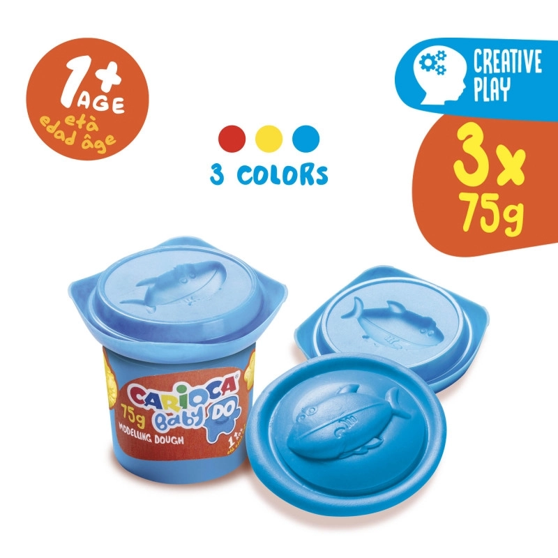 Carioca Bebek Oyun Hamuru 3 Renk x 75 gr 1+ Yaş