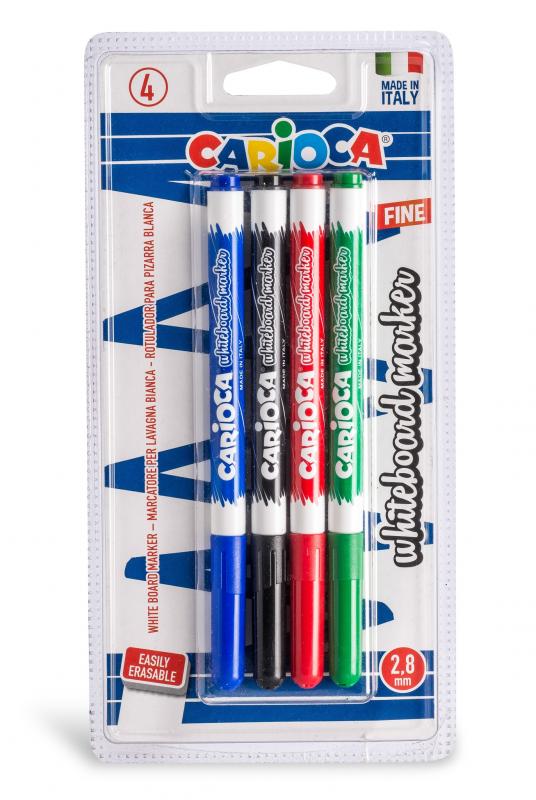 Carioca Beyaz Tahta Kalemi İnce Uç 4’lü