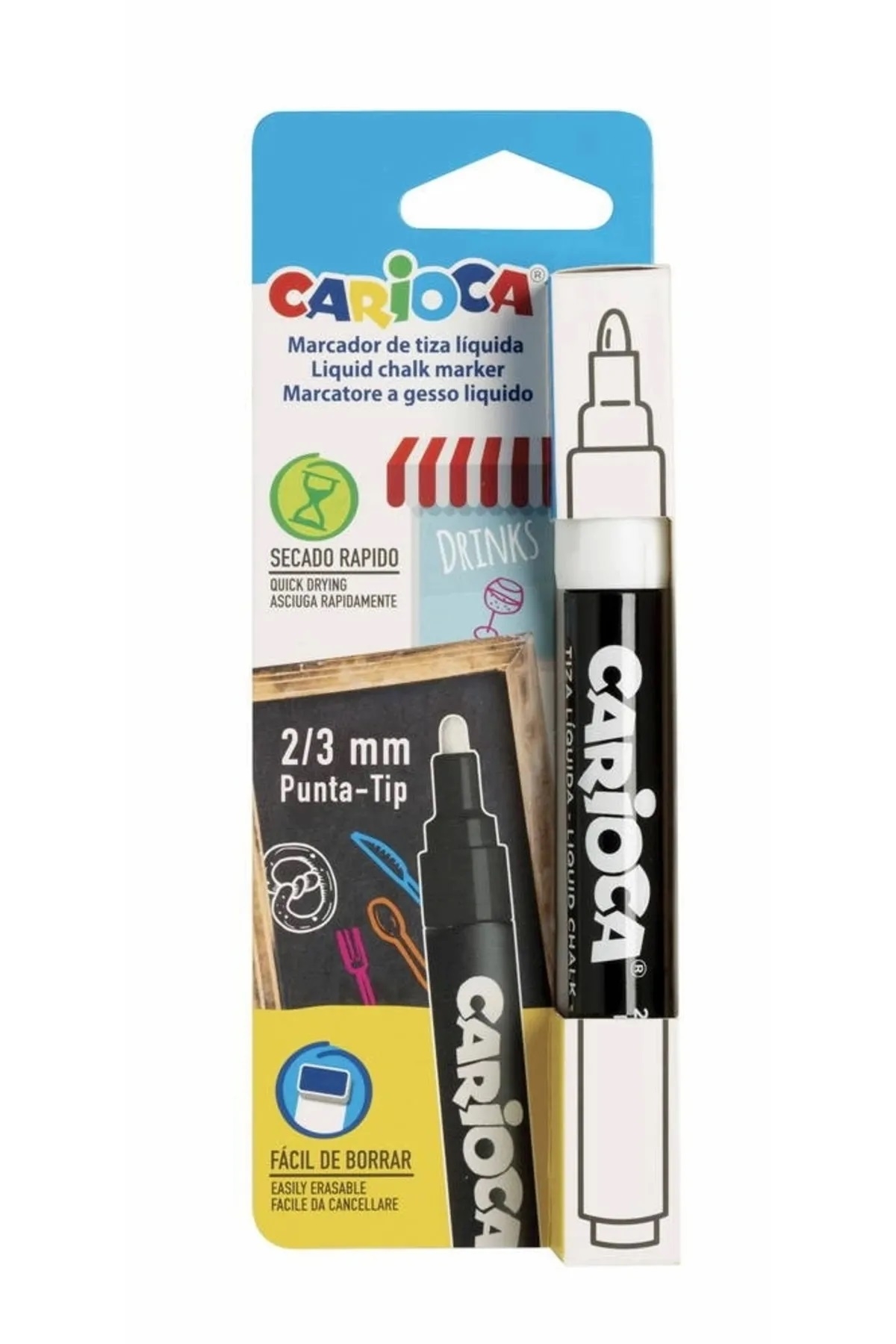 Carioca Chalk Marker 1 Adet Bristelli - Beyaz