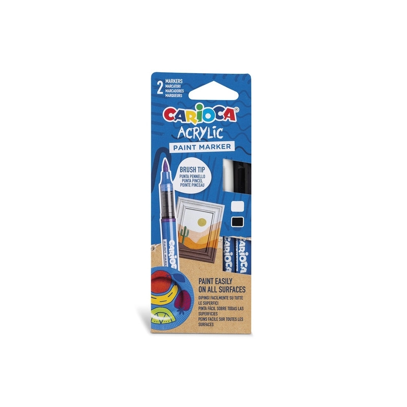 2’li Akrilik Paint Marker Su Bazlı Fırça Uçlu