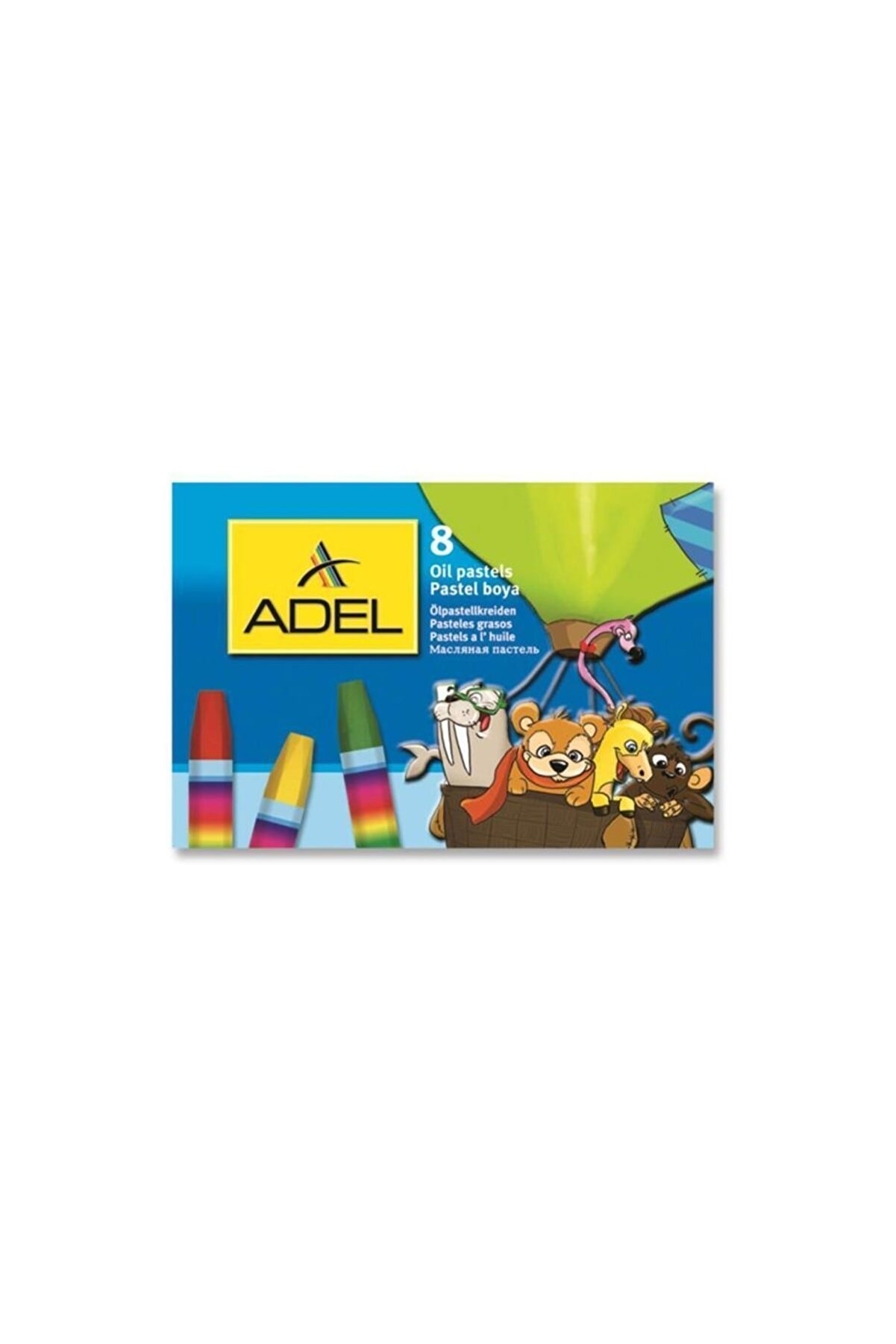 Pastel Boya Karton Kutu Köşeli 8 Lİ