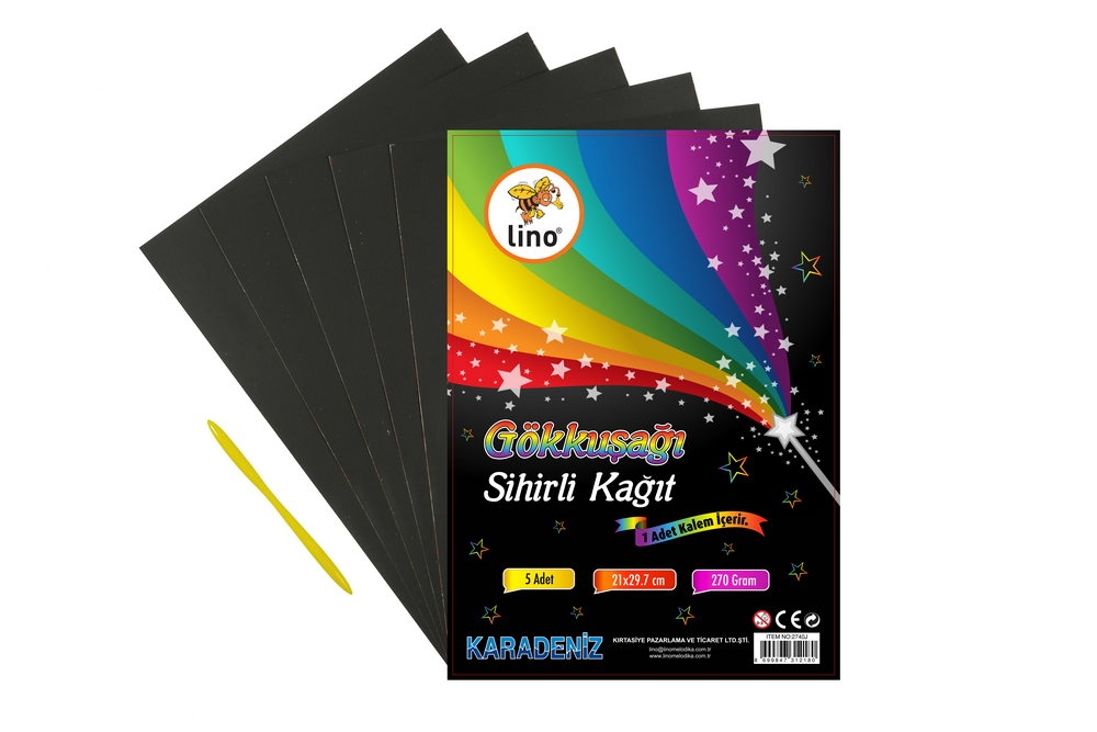 Sihirli Kağıt 5’li 270 Gr ( 20 x 30 cm) Kalem Hediyeli