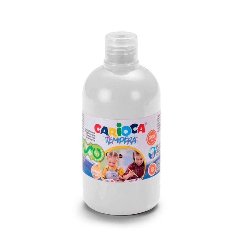 Carioca Tempera Suluboya Süper Yıkanabilir - 500 Ml Parmak Boya - Beyaz