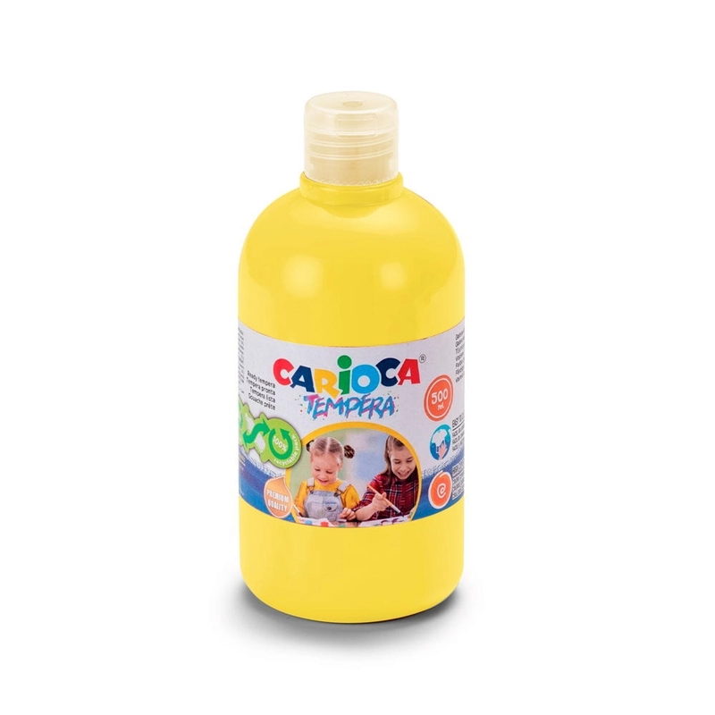 Carioca Tempera Suluboya Süper Yıkanabilir - 500 Ml Parmak Boya - Limon Sarı