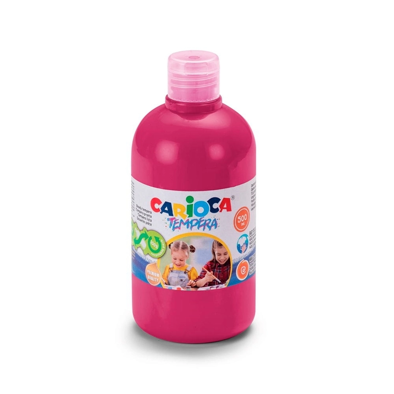 Carioca Tempera Suluboya Süper Yıkanabilir - 500 Ml Parmak Boya - Fuşya