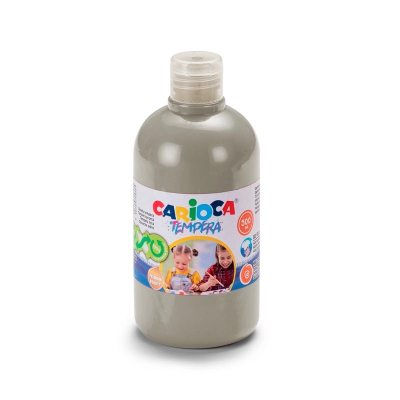 Carioca Tempera Suluboya Süper Yıkanabilir - 500 Ml Parmak Boya - Gümüş