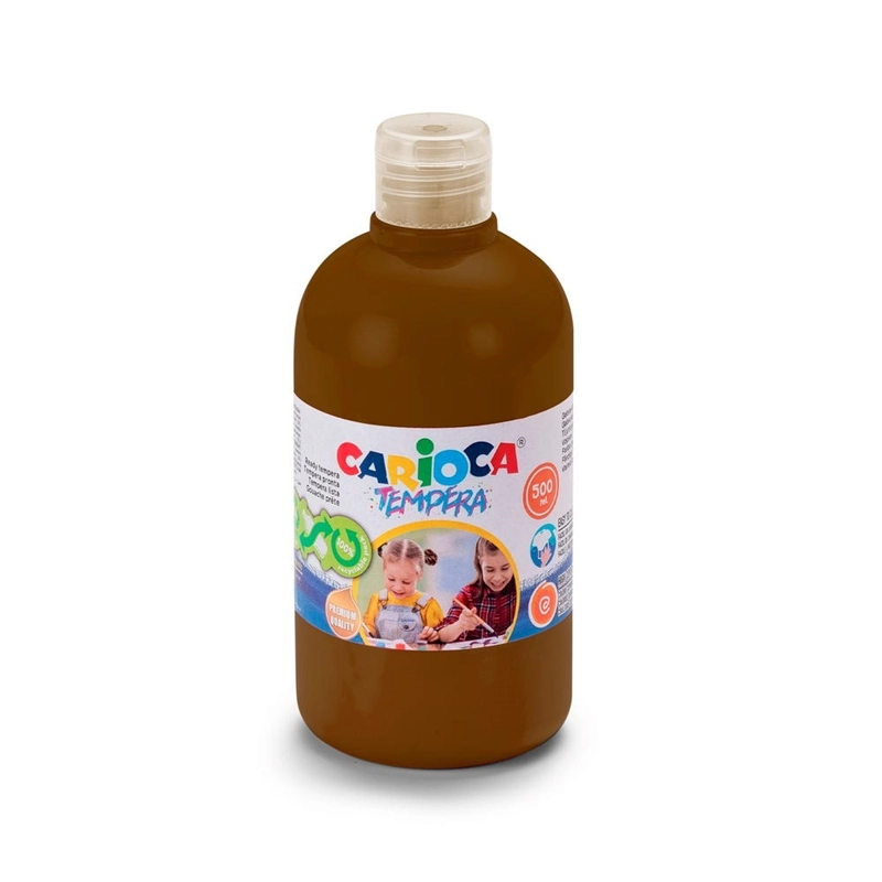 Carioca Tempera Suluboya Süper Yıkanabilir - 500 Ml Parmak Boya - Kahverengi