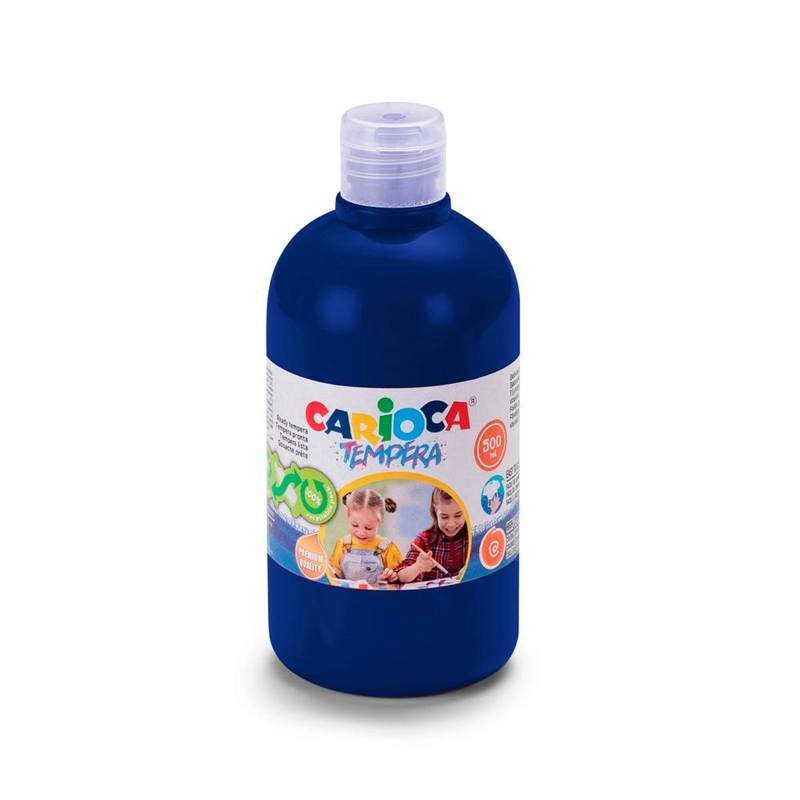Carioca Tempera Suluboya Süper Yıkanabilir - 500 Ml Parmak Boya - Koyu Mavi