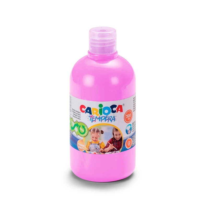 Carioca Tempera Suluboya Süper Yıkanabilir - 500 Ml Parmak Boya - Pembe