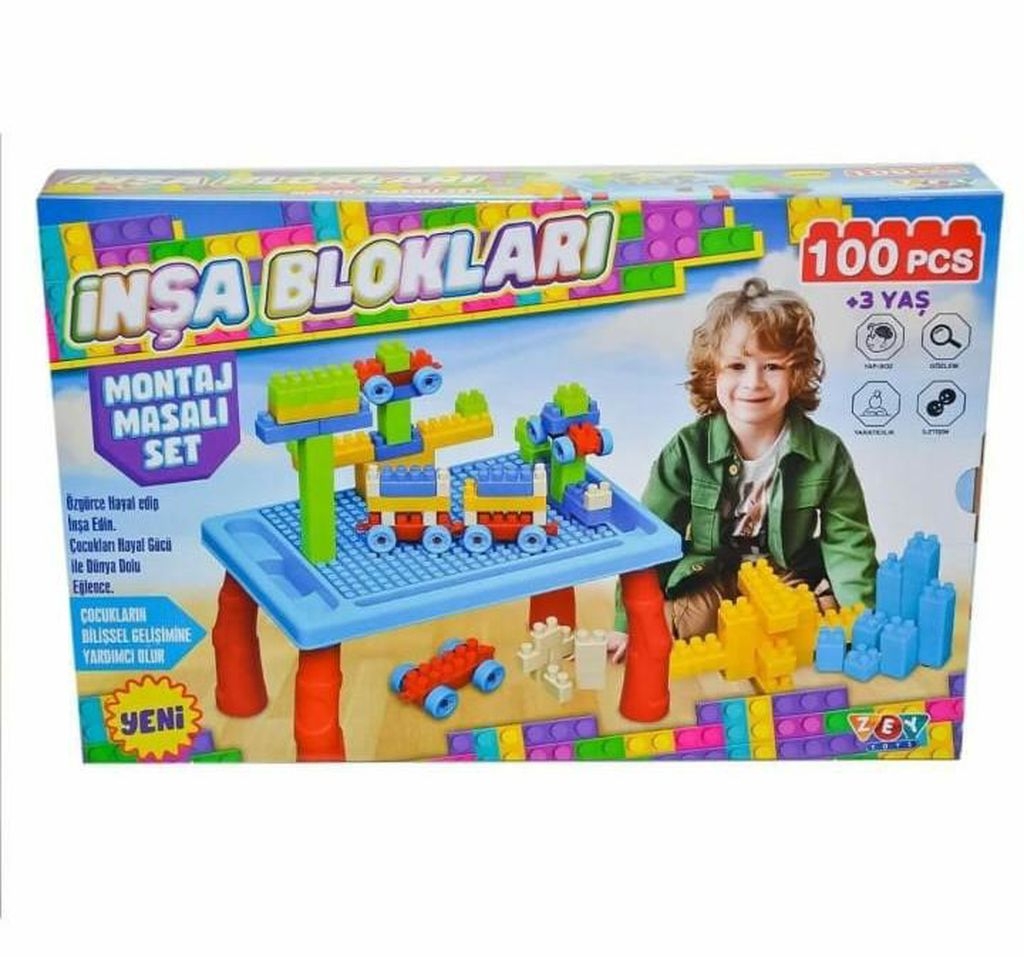 100 Parçalı  İnşa Blok ( Lego ) Seti