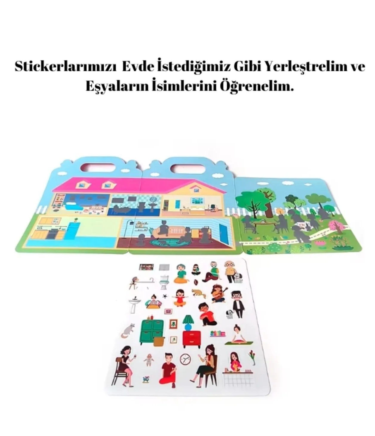 Tekrar Tekrar Kullanılabilen  İlk Sticker Kitabım MY HOUSE - Evim
