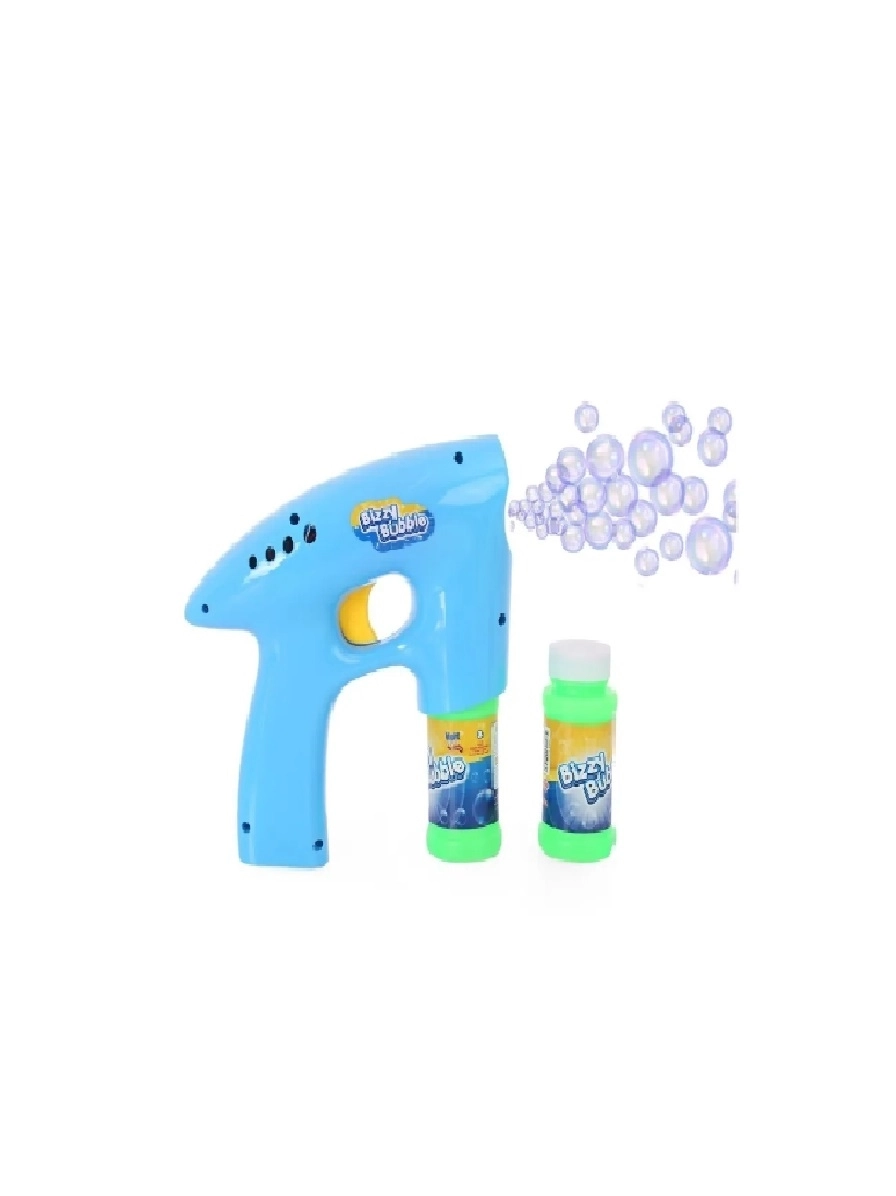 Işıklı Pilli Köpük Tabancası - Mavi  + Köpük Baloncuk Likiti 500 Ml