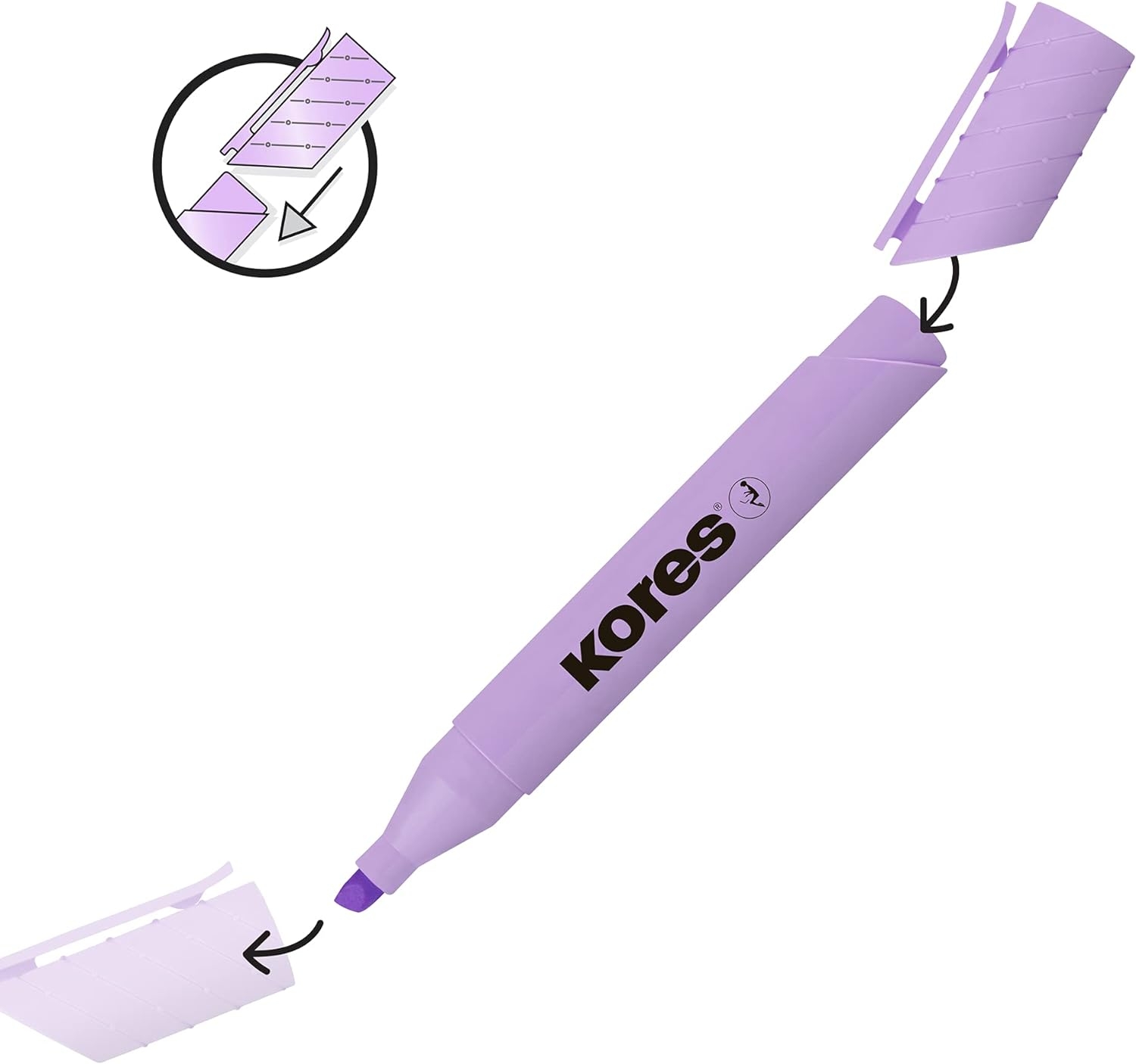 Fosforlu Kalem -  Pastel Mor