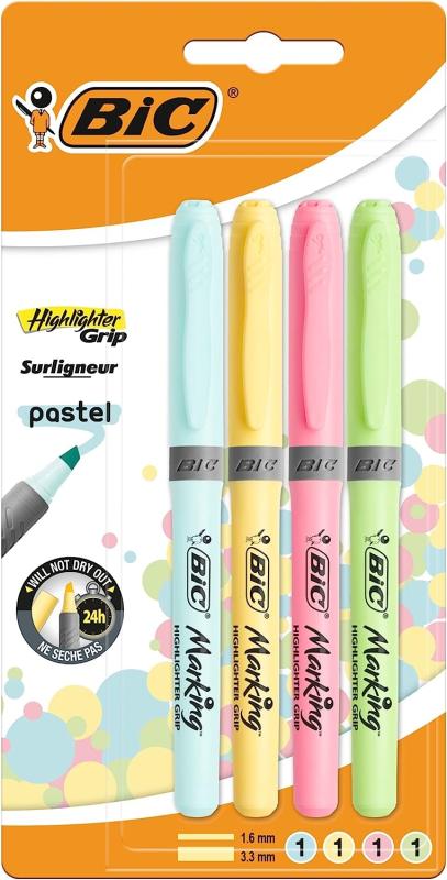 Bic Marking Highlighter Grip Fosforlu Pastel Kalem 4 Lü