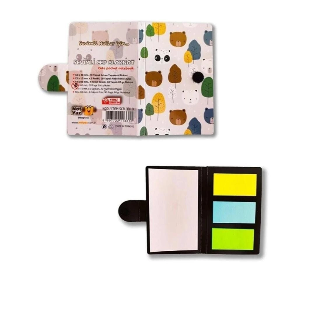 1 Adet Mini Cep Yapışkanlı Notebook ( Bloknot)