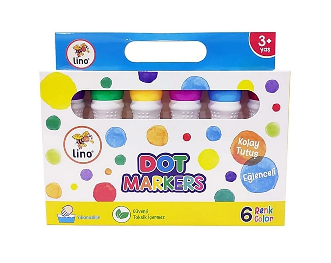 Dot Markers 6’lı Yıkanabilir Kalem ve Boya Kitabı