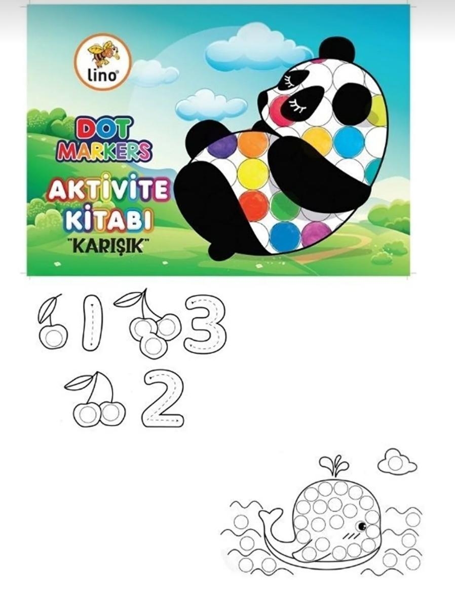 Dot Markers 6’lı Yıkanabilir Kalem ve 3’lü  Boya Kitabı
