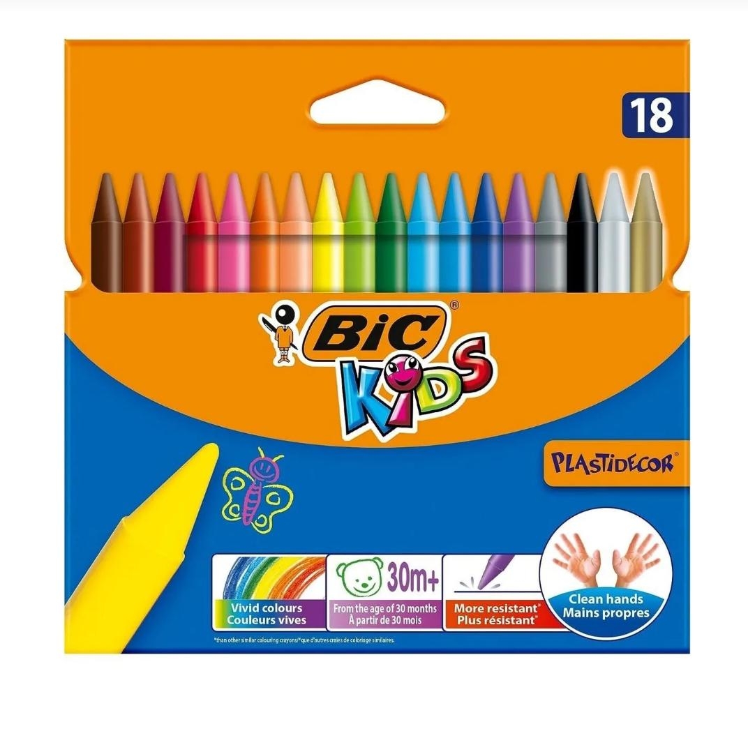 Bic Silinebilir Pastel ( Mum ) Boya 18’li