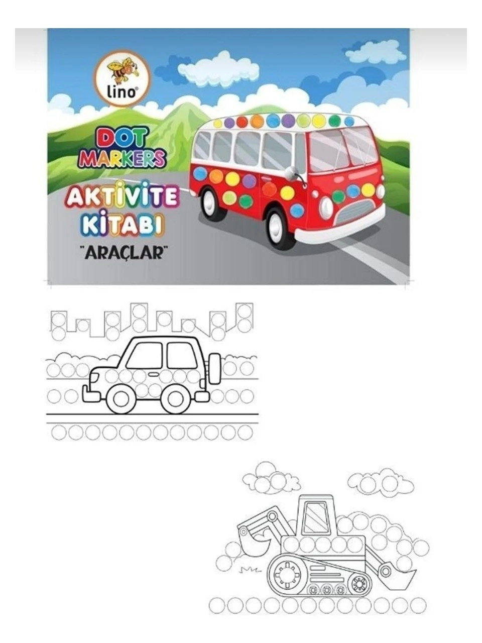 Dot Markers 3’lü Yıkanabilir Kalem ve Boya Kitabı Araçlar