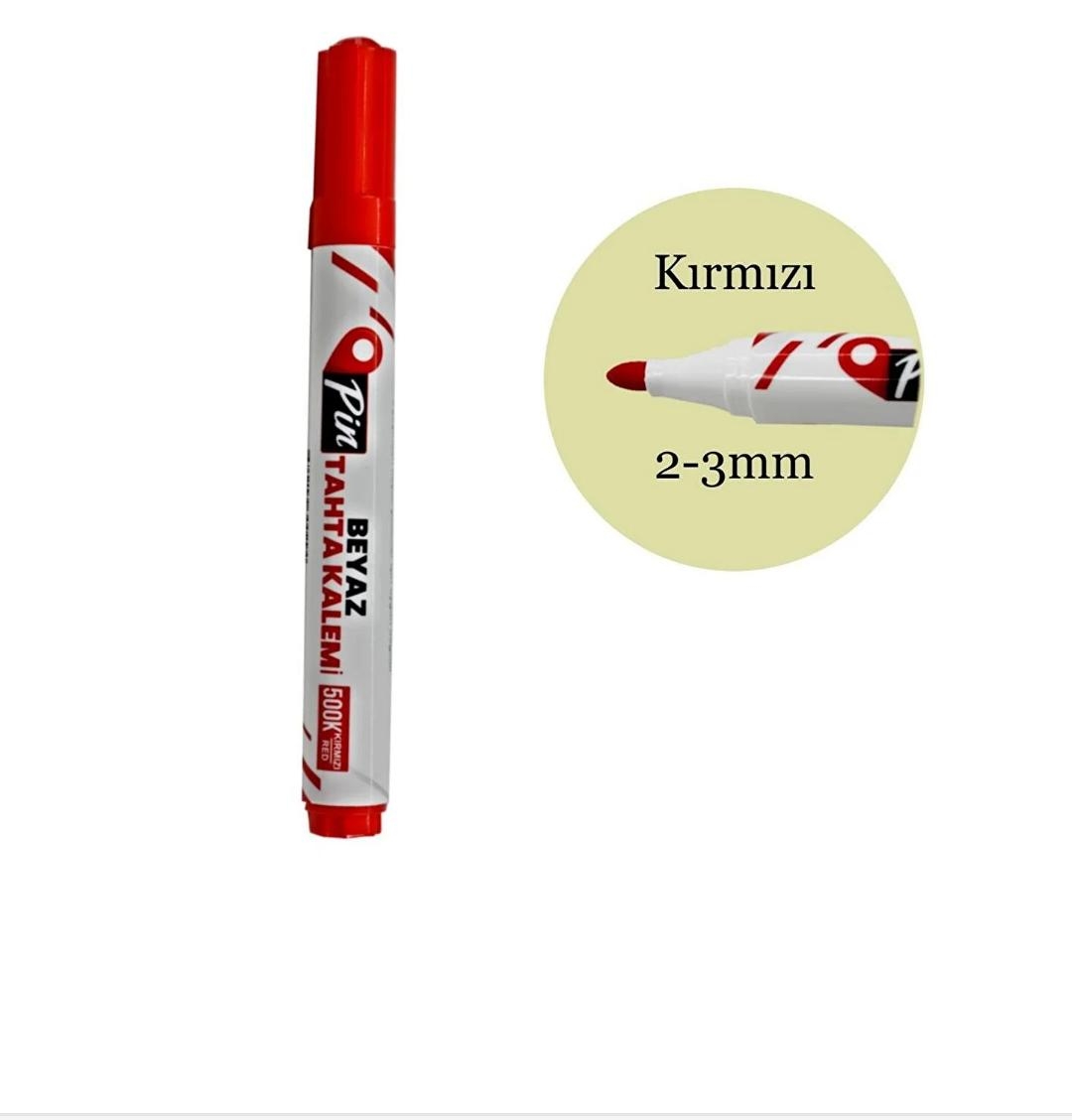 Pin Doldurulabilir Tahta Kalemi 12’Lİ - Kırmızı