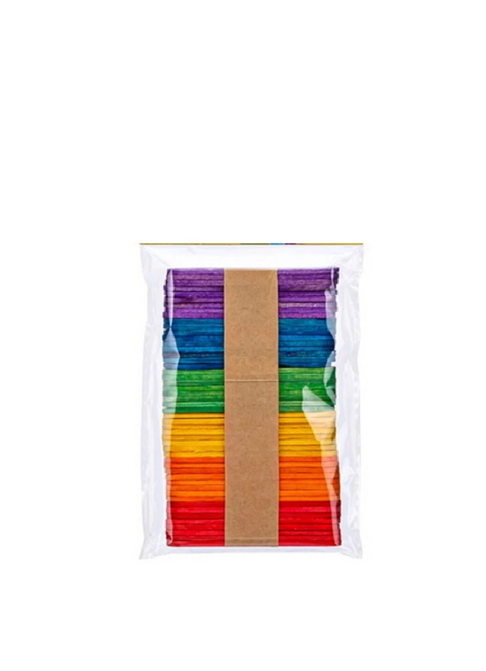 Renkli Ahşap Çubuk, Muayene Çubuğu, Dil ve Etkinlik Çubuğu Mini 65x8 mm