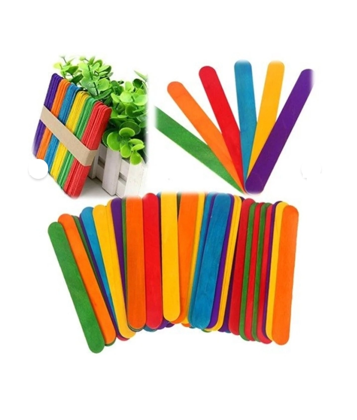 Renkli Ahşap Çubuk, Muayene Çubuğu, Dil ve Etkinlik Çubuğu Mini 65x8 mm