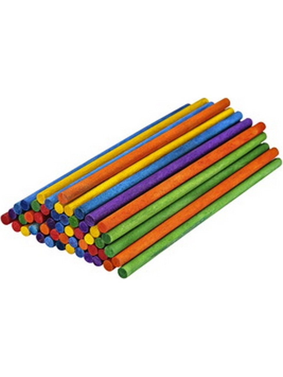  Yuvarlak Çubuk, Renkli, 15 Cm. 50 Adetlik 