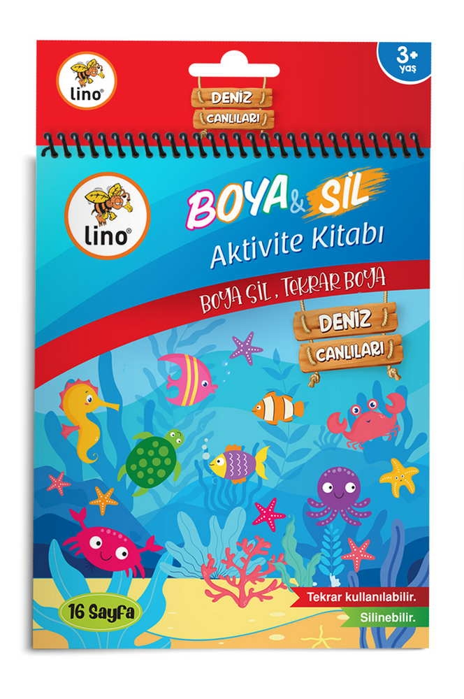Boya Sil Tekrar Boya Aktivite Kitabı Deniz Canlıları
