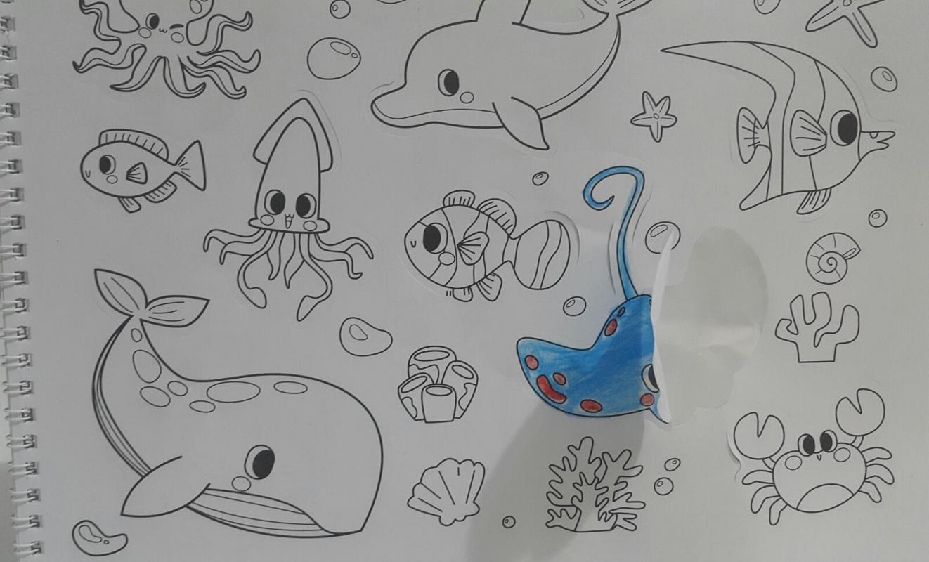 Yapışkanlı Sticker’lı Boyama Kitabı / Boya Ve Istediğin Yere Yapıştır